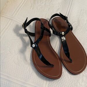 Lauren Ralph Lauren Black Sandals with Brown Sole